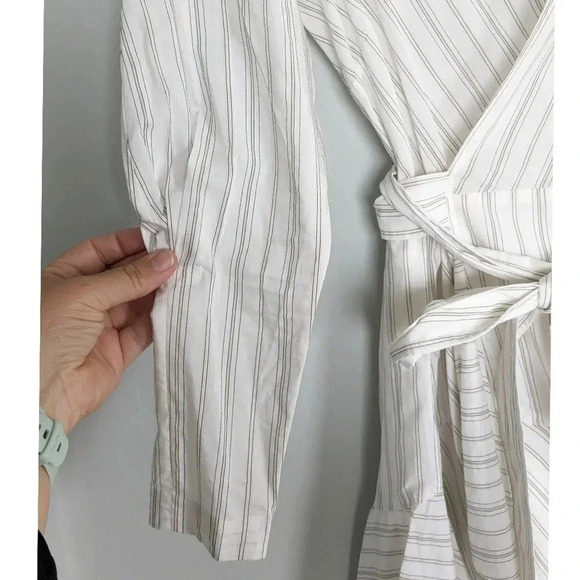 A.L.C Enzo Puff Sleeve Pin Stripe Dress - Picture 7 of 8